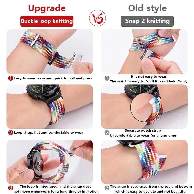 New Nylon Braided Solo Loop Strap for Redmi Watch 5 3 Lite Band for Xiaomi Watch 5 3 Active Wristband Elastic Weave Bracelet