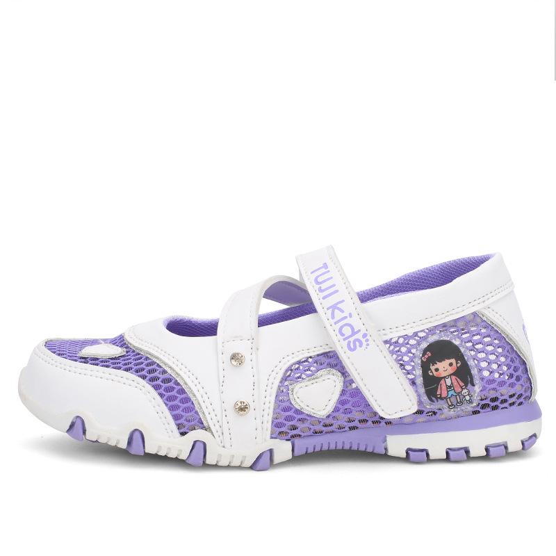 

Fashion Girls Shoes Summer New Child Shoe Soft Soled Kids Sandals Anti Slip Girls Casual Shoes Cute Cartoon Shoe 25insole16cm фиолетовый