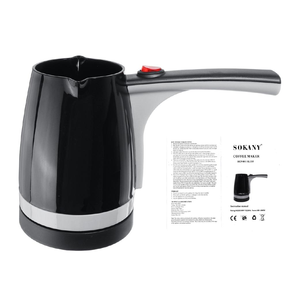 Coffee Pot Electric Turkish Coffee Maker Turkish Style High Capacity Quick Heat Tea/Milk Making Machine Household 1000W