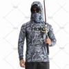 Ice Silk Long-sleeved Fishing Suit UPF50 Face Towel Hoodie Quick-drying Breathable Sunscreen Thin T-shirt Custom LOGO