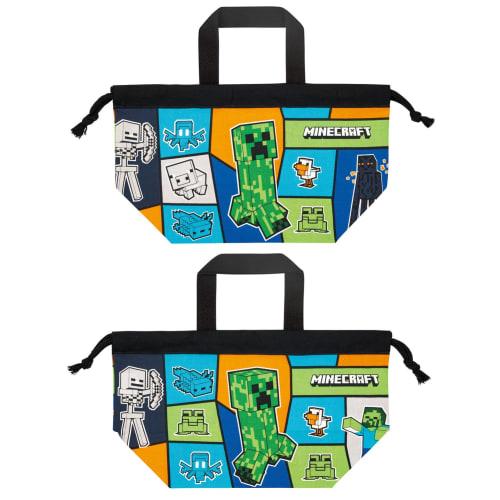 Skater Children's Lunch Box Drawstring Bag with Gusset Kids Made In Japan Minecraft 25 Minecraft Boys KB7