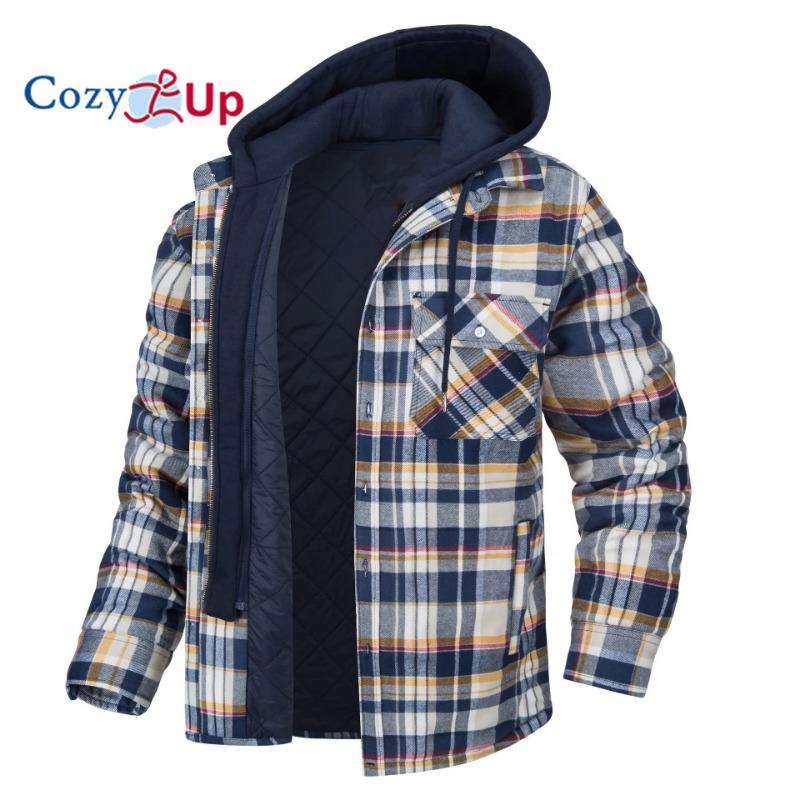 Cozy Up vīriešu kokvilnas rūtaini krekli