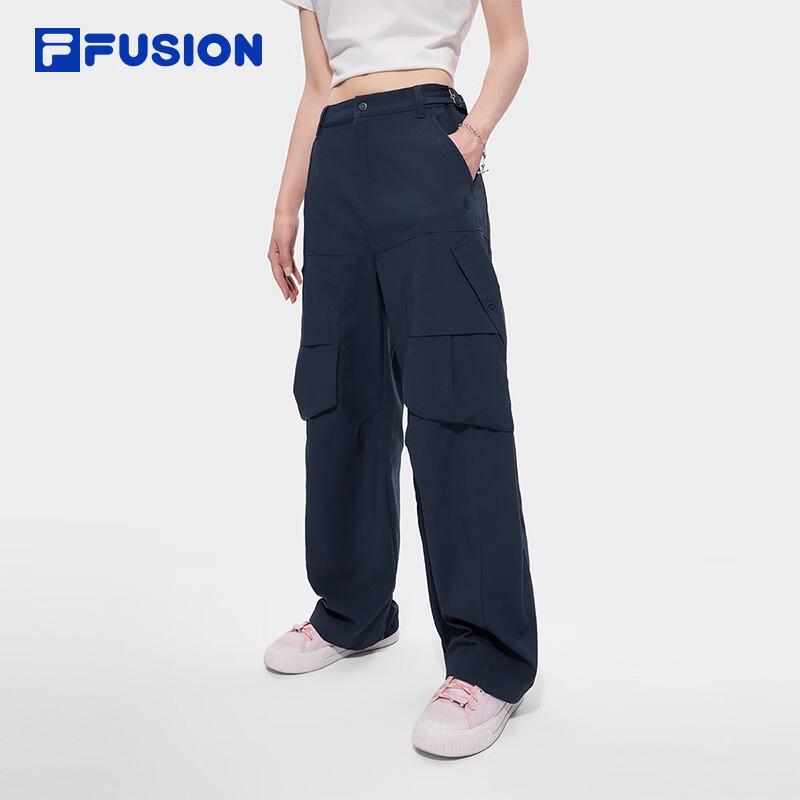 FILA FUSION Women s Casual Sport Wide-Leg Woven Pants M полуночно-синий