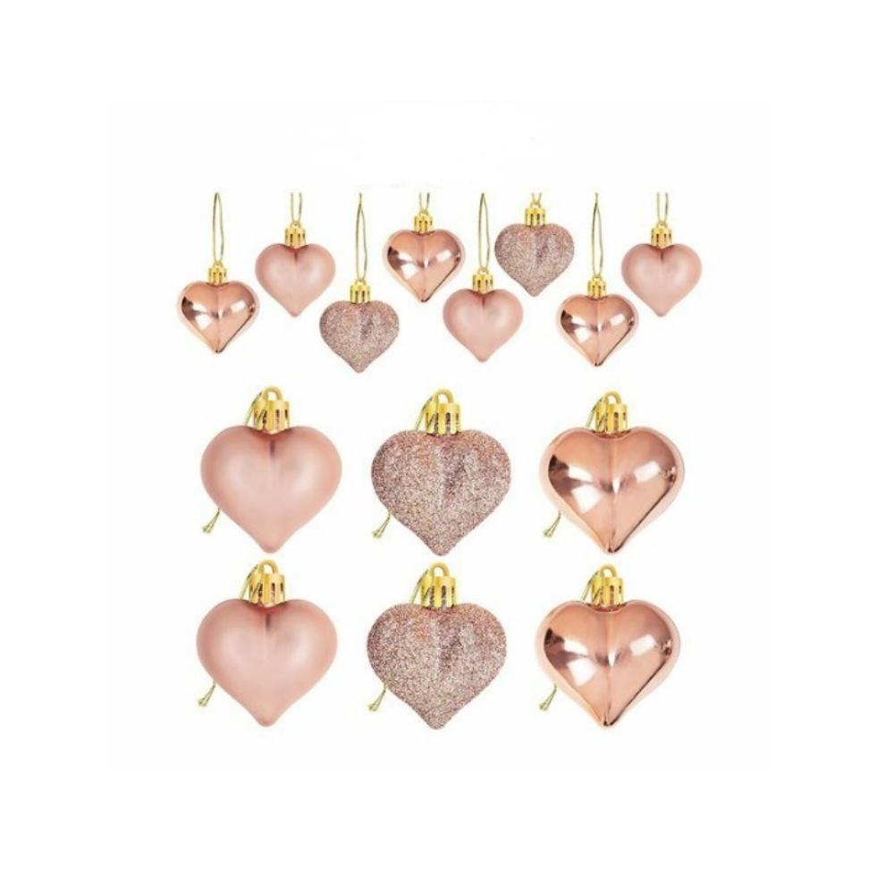 

Heart Pendant Red Color Heart Ornament Valentine Decoration 12pcs Set Ball Pendant For Holiday Parties Valentine s Day Christmas