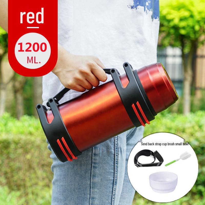 Stainless Steel Insulated Kettle - Large Capacity Portable Kettle for Outdoor, Car, Construction Site, and Home Use for Men and Women