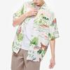 Fila Animal And Plant Pattern Printed Casual Fashion Woven Floral Loose Short Sleeve Shirt Men Shirts F11M228402FZA