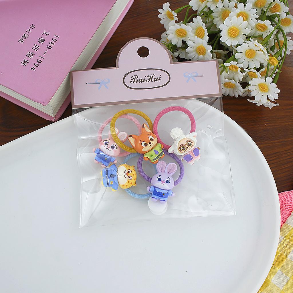 Disney Hairpin Zootopia Cute Girl Cartoon Creative Rubber Band BB Clip Children Student Gift Hair Decoration