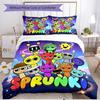 3pcs Duvet Cover Set (1*Duvet Cover + 2*Pillowcase, Without Core), Sprunki Game Print Soft All‑Season Bedding Set, Home Bedroom Decor Gift