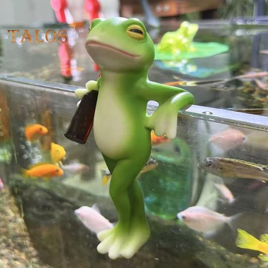 Miniatur-Froschfigur, Pflanzgefäß-Dekoration, Harz-Froschfigur, Blumentopf-Hugger, Gartendekoration, Froschstatue für Pflanzgefäß, Blumentopfrand