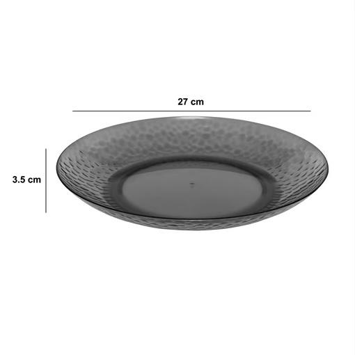 Estiva Plate, Diameter 27 Cm, Plastic, Dark Gray