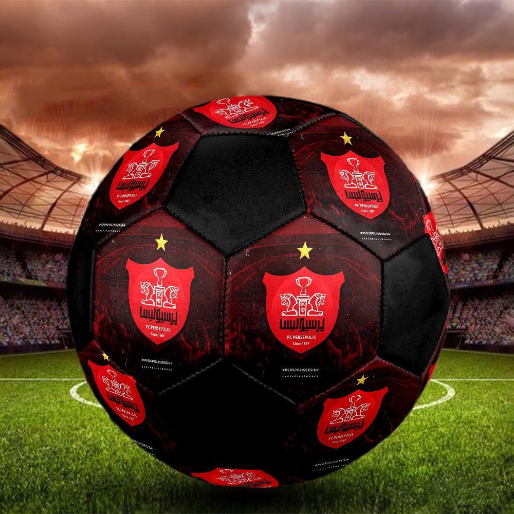 SIZE 5 Persepolis FC Soccer Ball Colorful All Ages Machine Stitched PVC Competition Ready Durable High-Bounce