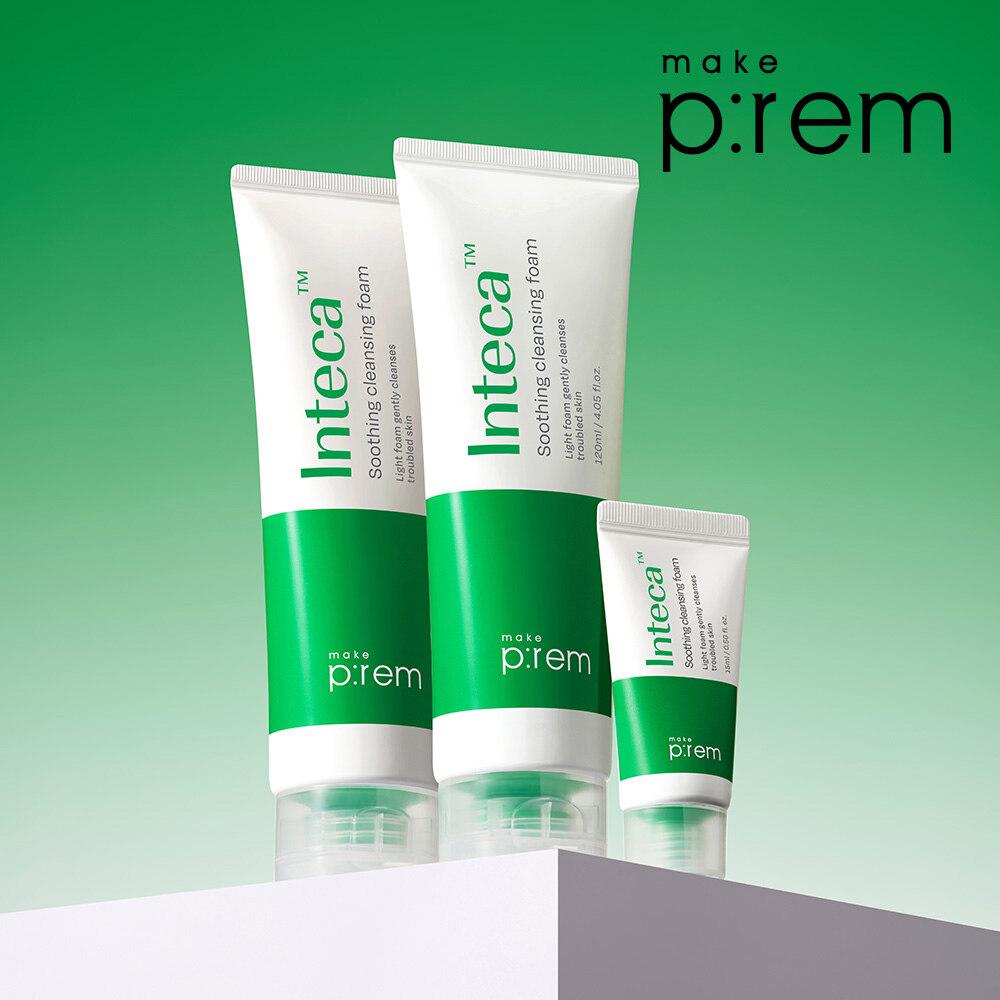 

Makeprem Inteca Soothing Cleansing Foam 120ml+120ml Special Set (+15ml foam included)
