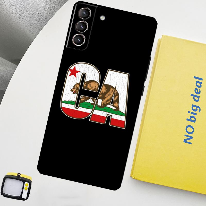 

California Flag Phone Case For Samsung Galaxy S24 Ultra S20 S21 S22 S23 Plus S9 S10 S24 FE S25 Ultra Cover Galaxy S20Ultra