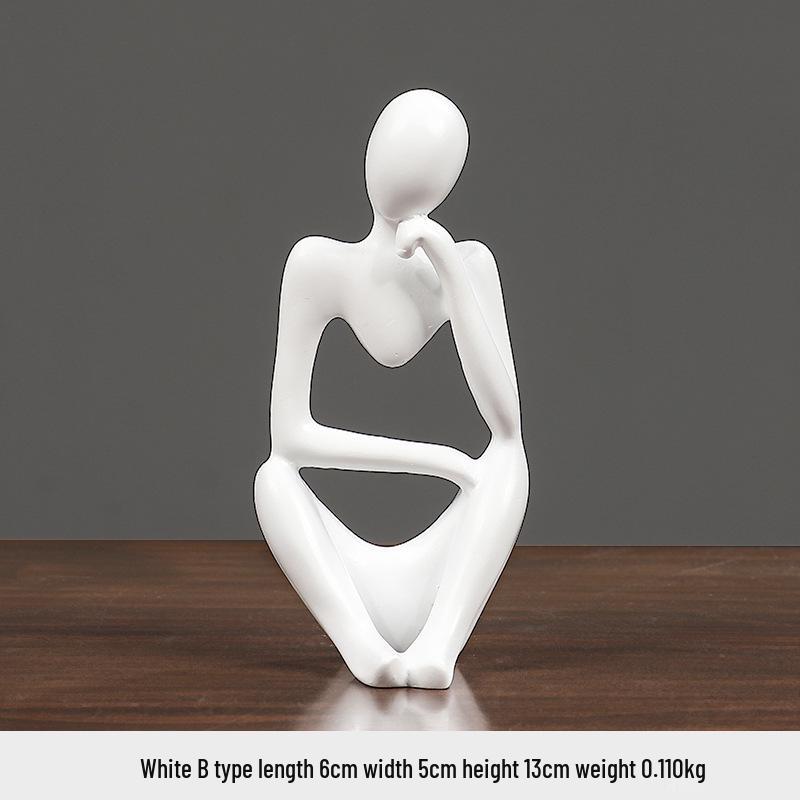 Nordic Mini Abstract Thinker Resin Home Decor Ornaments