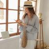 Peulaudeumali Pm_Soft Frill V-Neck Sheer Shirt_Blue