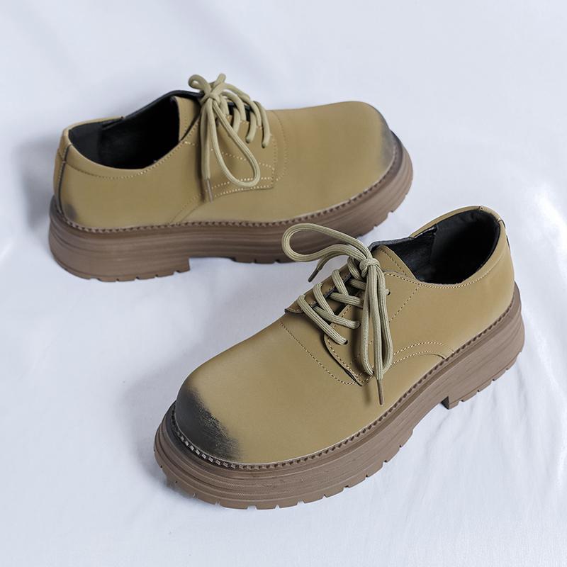 Mode Högkvalitativa Oxfordskor Utomhussporter Rund Tå Arbetsskor Herr Snörning Tjock Sula Slitstarka Låg Topp Märke Vandringsskor