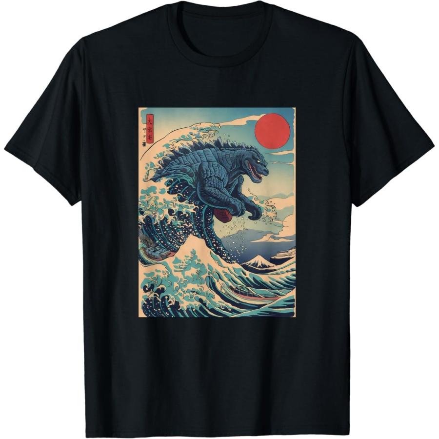 

Figured Retro Monster Japanese Style Art Tshirt Great Wave Off Kanagawa T-Shirt Funny Graphic Tshirt XXXXXL різнокольоровий