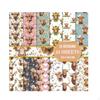 24 Sheets Floral Theme Craft Paper Scrapbook Vivid Prints for Scrapbooking, Party
