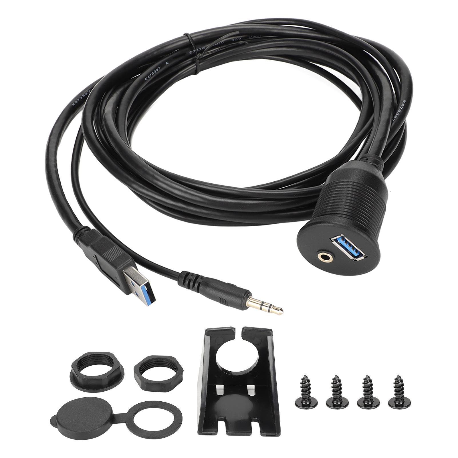 

2 м Автомобильный кабель для скрытого монтажа USB 3.0 AUX DC 3,5 мм порт Автомобильный кабель для скрытого монтажа для автомобиля лодки мотоцикла