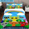 3PCS Colorful Sprun-ki Robot Party 3pcs Bedding,Including 3PCS Duvet Cover And 2pcs Pillowcases Perfect for Christmas,Ideal for Bedroom, Dormitory