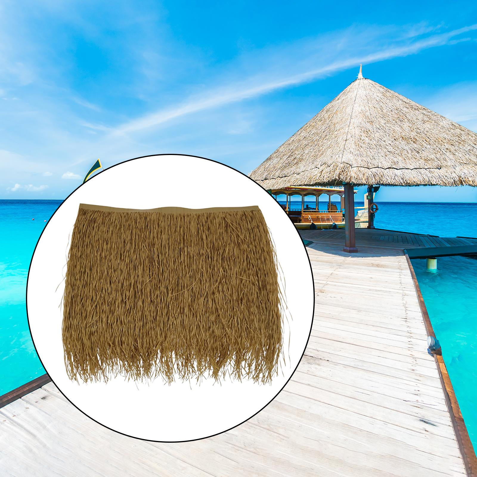 

Artificial Palm Thatch Roll Decorate Roofing Panel Hut PETG for Home A Nonflame retardant
