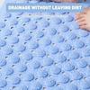 Rectangular Non-Slip Floor Mat Draining Hole Shower Foot Scrubber Foot Massage Pad  Bathtub