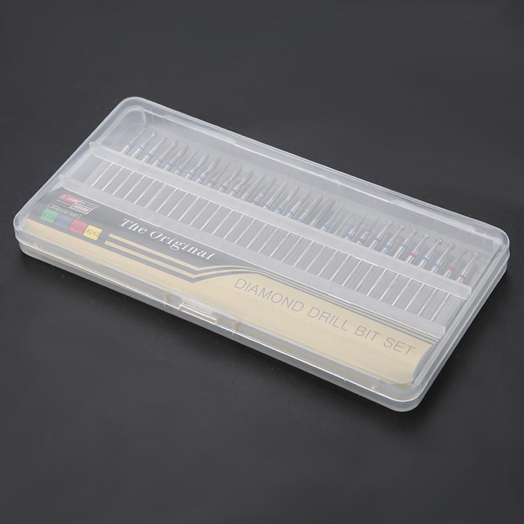 30Pcs/Set Diamond Drill Nail Bit Cuticle Dead Skin Clean for Nail Files Manicure Tools