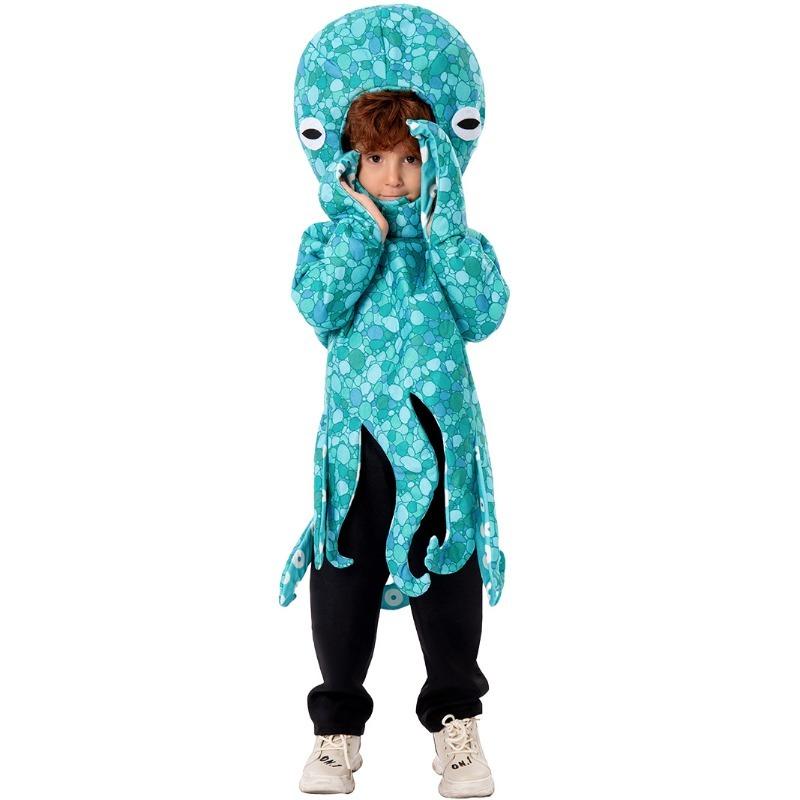Kids Octopus Costume - Halloween Ocean Animal Outfit for Boys & Girls, School Play, Stage Performance,Themed Party Dress-Up