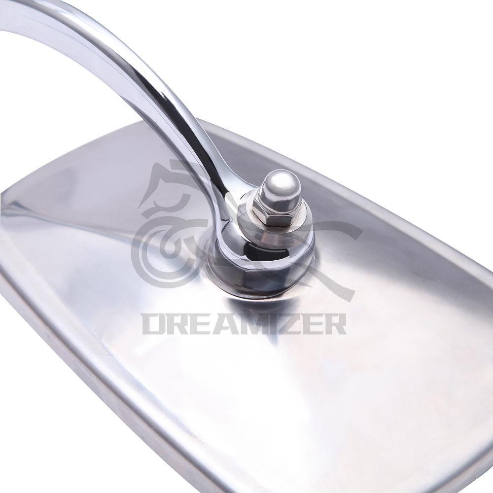 Espelhos retrovisores universais para motocicleta, 7/8 polegadas, cromados, para harley, honda, kasasaki, triumph
