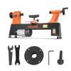 Wood Lathe 3/4 HP 304 X 465 Mm Benchtop Wood Lathe Machine 5 Speeds, 650/1100/1600/2200/3200 RPM, with Tool Rest, Wrench, Faceplate, Heavy Duty