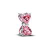 925 Silver rose pink ribbon bow Charm Purple Bead perfume Pendant Fit Original Bracelet Jewelry Earring DIY Making Gift boy girl