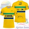 Ayrton Senna 12 Fahrer Enthusiast Motorsport Fans Herren T-Shirt Sommer Kurz Damen T-Shirts 2025 Neue Kinderkleidung Oberteile