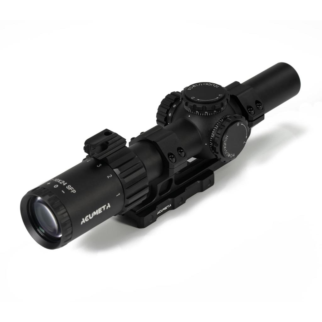 ACUMETA Oculus 1-10X24 SFP Riflescope, 30mm Tube Hunting Riflescope with 20mm Rail Scope Mount