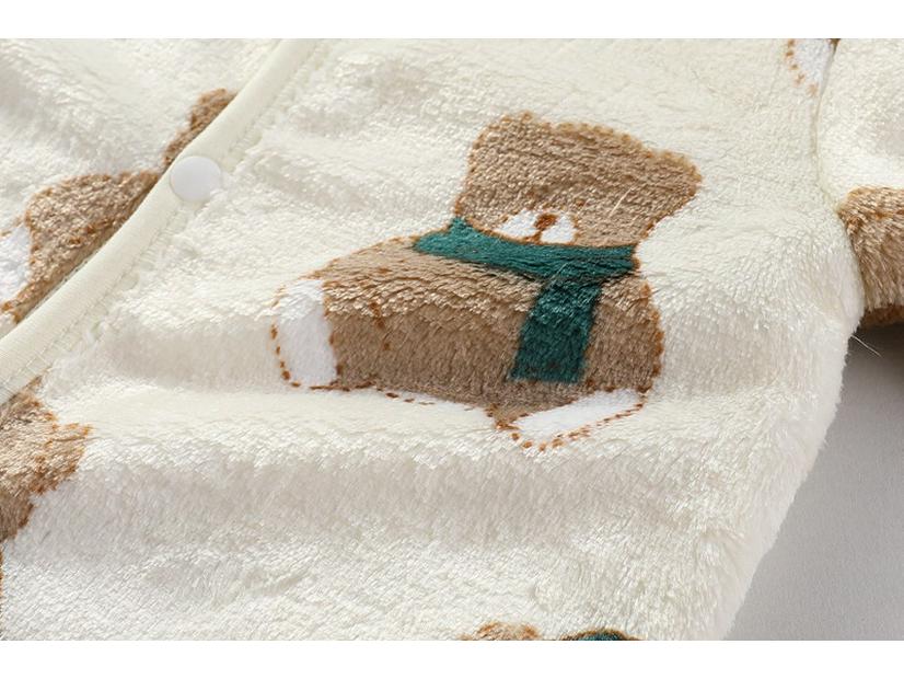 Unisex Baby Flanell Strickjacke & Thermounterwäsche Set - Herbst/Winter Neugeborenen Outfit