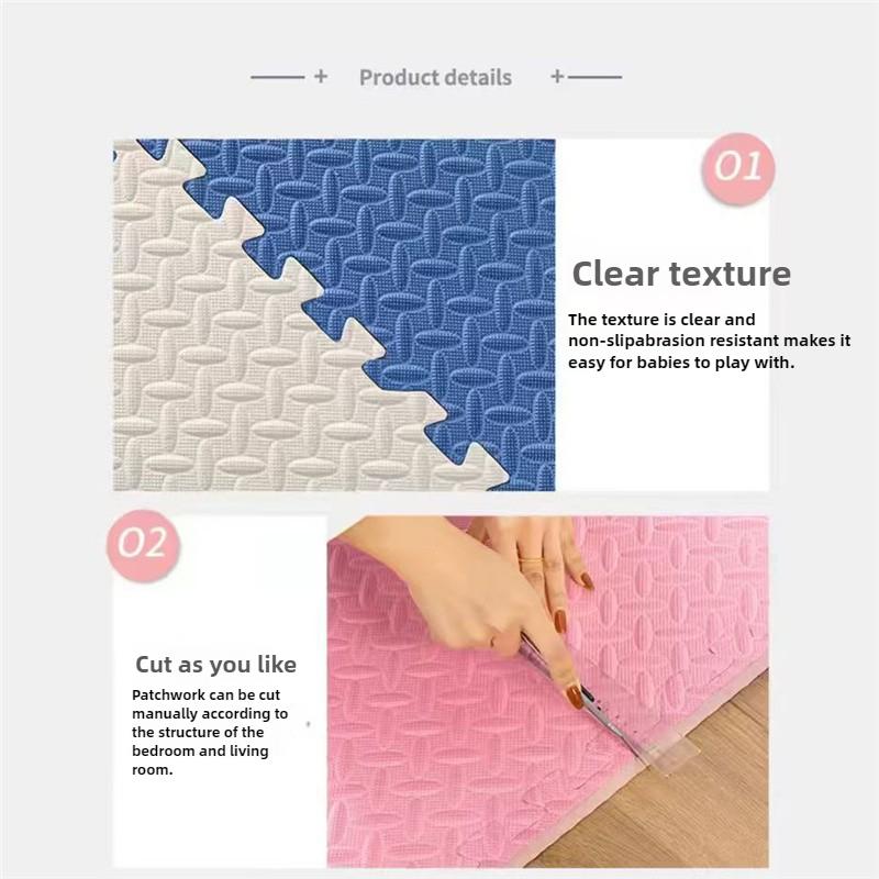 24pcs Xpe Spliced Thickened Foam Floor Mat Children's Baby Crawl Mat Absorbent Dirt Resistant Jigsaw Non-slip Floor Mat