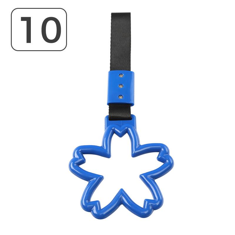 Flower-shaped Plastic Pull Ring Car Handrail Belt Decorative Rear Bumper Warning Ring Subway Train Bus Handle Strap