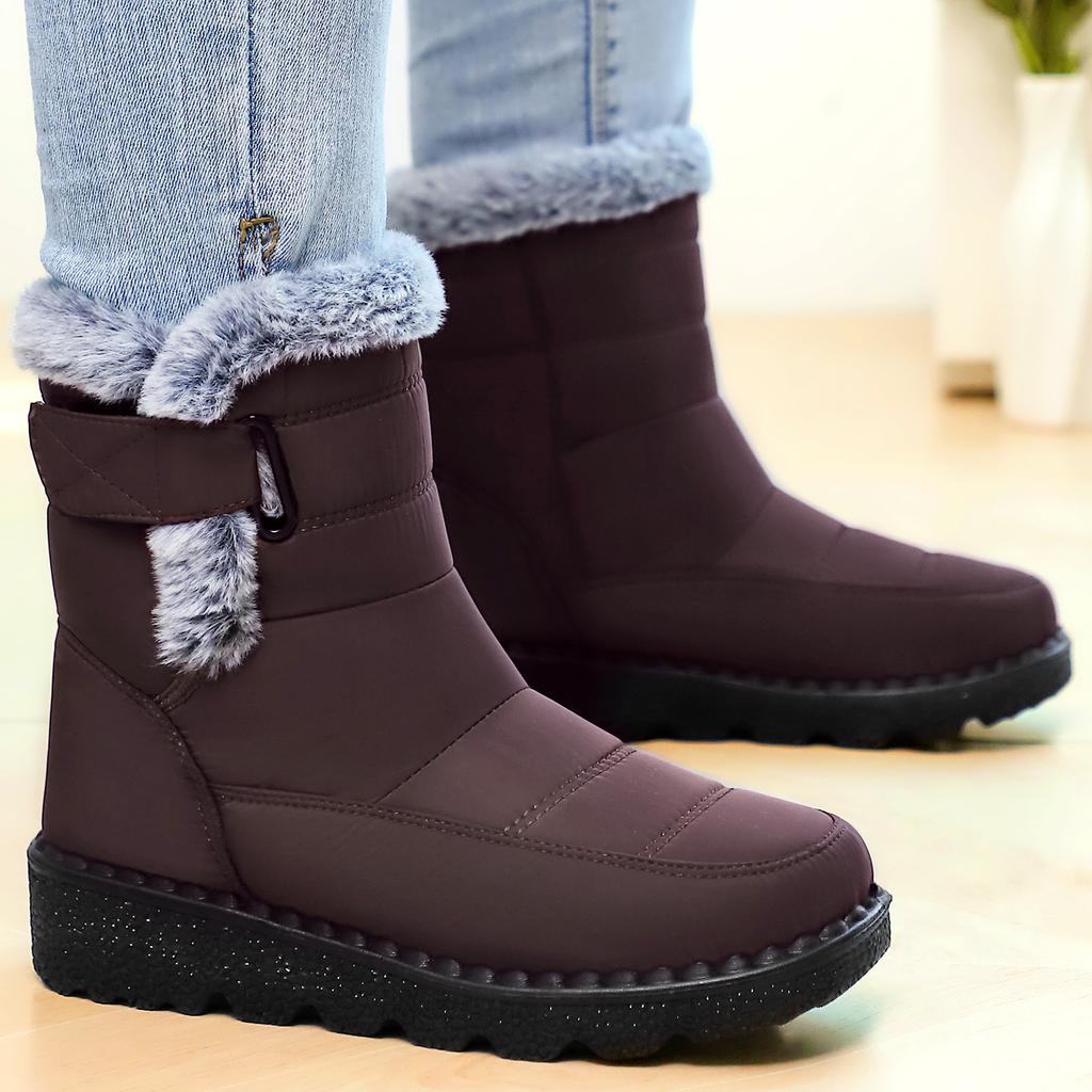 Women'S Boots Super Warm Ankle Boots For Women Fur Shoes Winter Shoes  Snow Boots For Winter Low Heels Shoes Botas Mujer