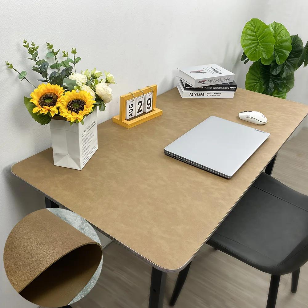 

Large PU Leather Placemat Mouse Pad Double-Sided Desk Mat Faux Leather Texture for Office Study Writing Desk 30x45cm 1pc