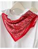 Women S Vintage Black Paisley Silk Square Scarf For Neck Decoration