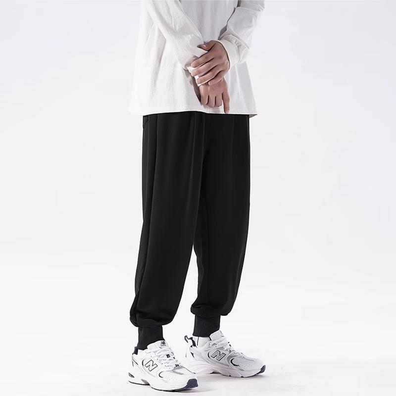 Dingfengbaoluo Men's Solid Tapered Jogger Pants SJ08