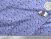 Soimoi Purple Japan Crepe Satin Fabric Flower Artistic Decor Fabric Printed Metre 42 Inch