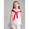 Montagut Girls' Summer Polo Sleeveless Top & Skirt Set