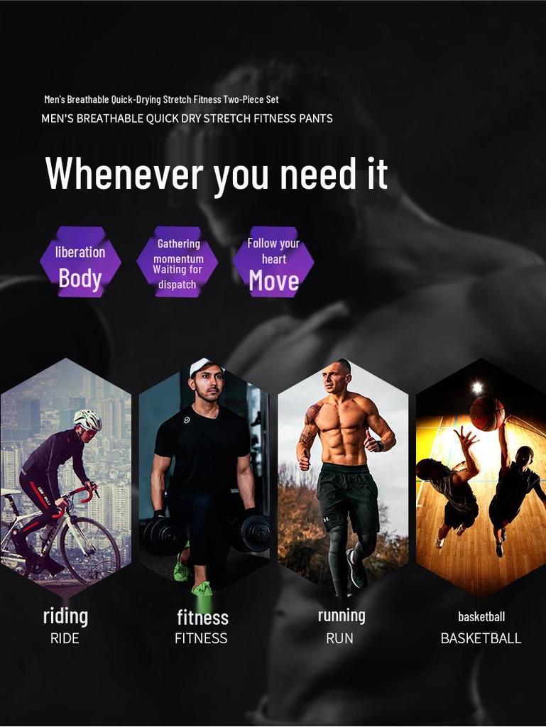 Men's Ultra-Thin Quick-Drying Breathable Ice Silk Base Layer Set