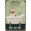 Vintage Metal Sign Golden Retriever Poster for Bathroom Laundry Bar Pub Wall Decor