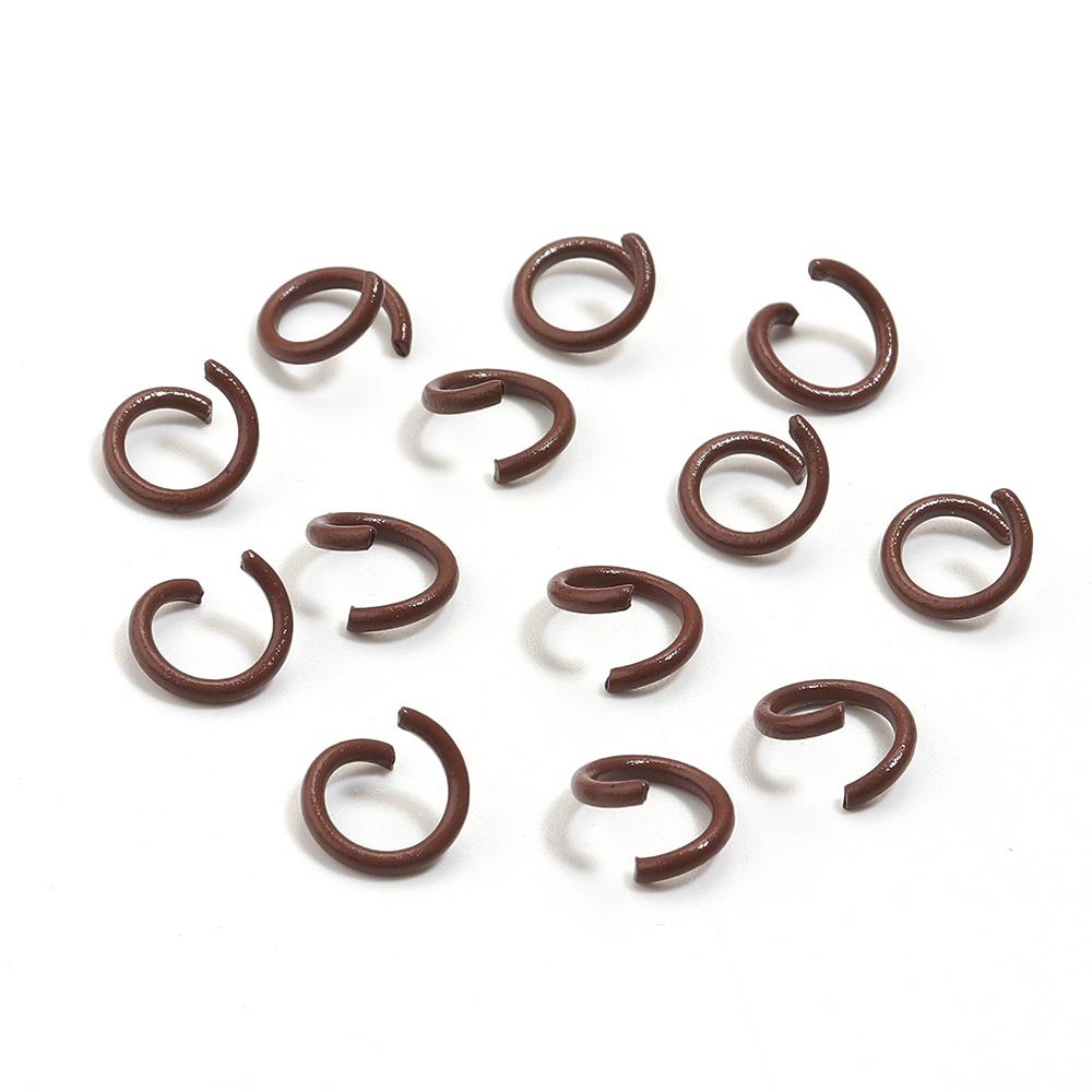 

200pcs 8mm Open Jump Rings Colorful Metal Iron Split Single Rings Connectors For DIY Jewelry Making Necklace Earrings Keychain коричневый