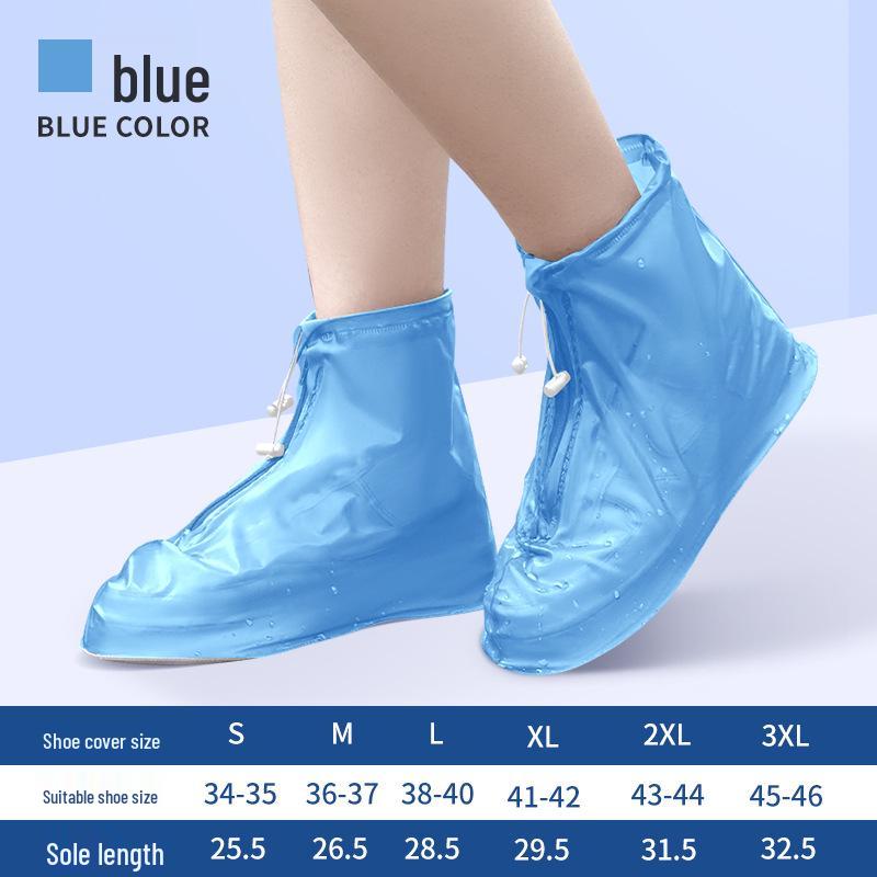 Waterproof, Non-Slip PVC Shoe Covers: Rainproof and Wear-Resistant for Adults and Children, Ideal for Zipper Shoes.