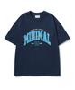 MINIMALPROJECT 88 Arch Logo Oversized Short Sleeve T-Shirt Mst150 [Navy]