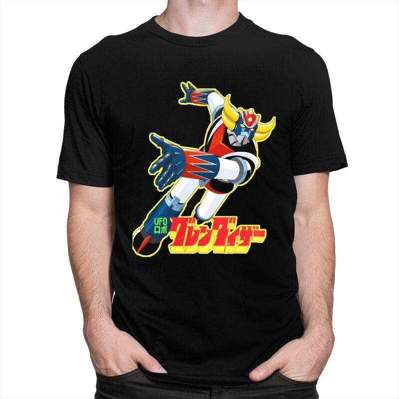Custom Goldrake UFO Robot Grendizer T Shirt Men 100 Cotton Tshirt Casual Goldorak Anime Tees Streetwear Tshirt