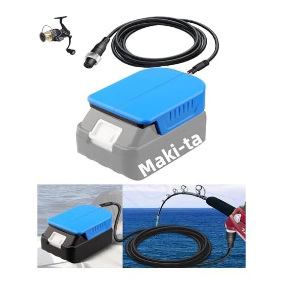 Shimano Fishing Reel Battery Adapter for Daiwa, Makita 18V Battery Work for Shimano 14.4V Electric Fishing Reel for Daiwa, Spinning Reel BG 3000 4000