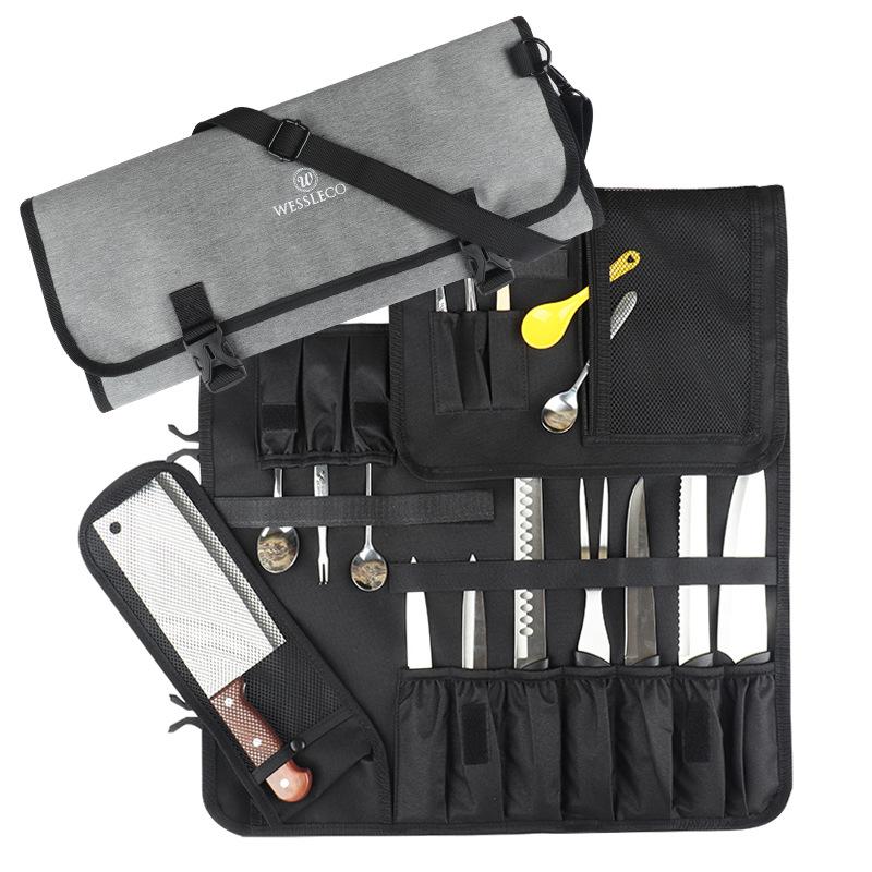 Foldable Waterproof Wear-resistant Chef Bag, Portable Kitchen Knife Backpack Multi Utensil Storage Pack